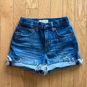 Madewell high wasted denim shorts